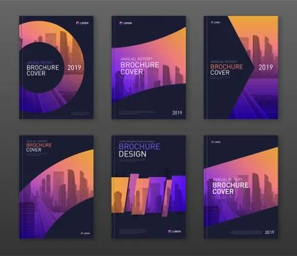 Brochure cover design layout set for business Stock Illustration