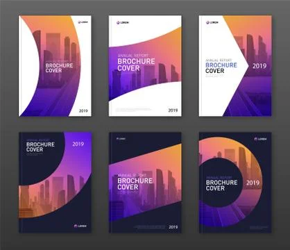 Brochure cover design layout set for business Stock Illustration