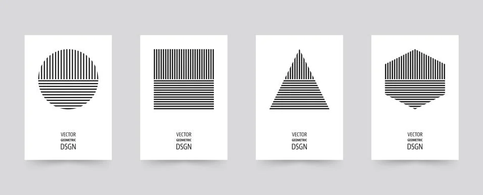 Brochure cover template set Stock Illustration