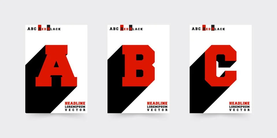 Brochure cover template set Stock Illustration