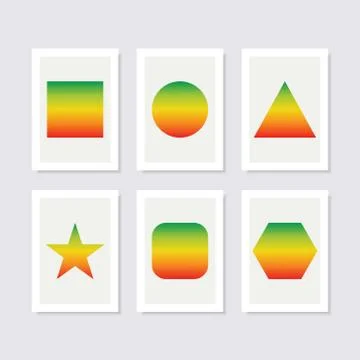 Brochure cover template set Stock Illustration