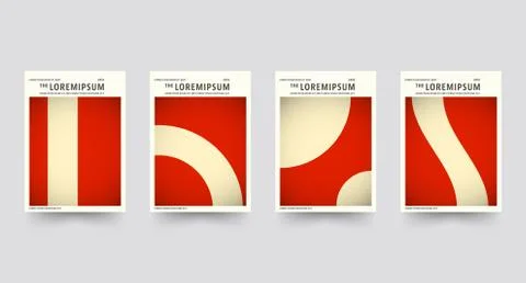 Brochure cover template set Stock Illustration