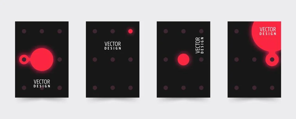 Brochure cover template set Stock Illustration