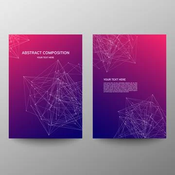 Brochure design a4. Abstract composition. Information banner. A set of page.  イラスト素材