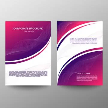 Brochure design a4. Abstract composition. Information banner. A set of page.  Illustrazione stock