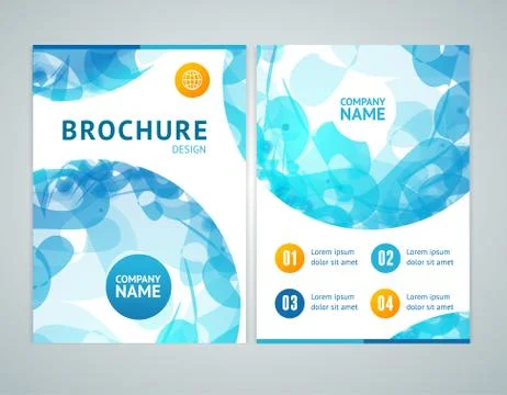 Brochure Design in A4 Size. Vector 스톡 일러스트