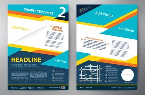 Brochure design a4 template. Stock Illustration