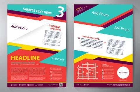 Brochure design a4 template. Stock Illustration