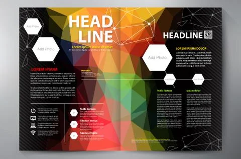 Brochure design a4 template. Stock Illustration