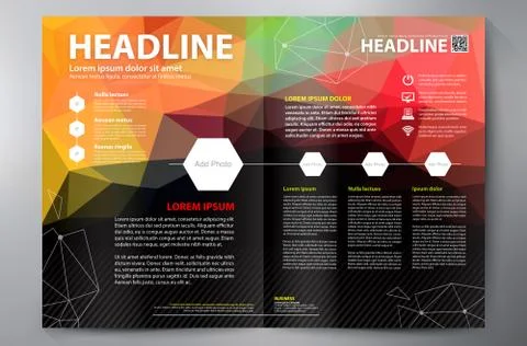 Brochure design a4 template. Stock Illustration