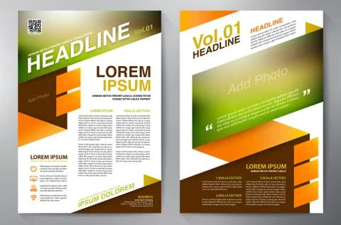 Brochure design a4 template. Vector Stock Illustration