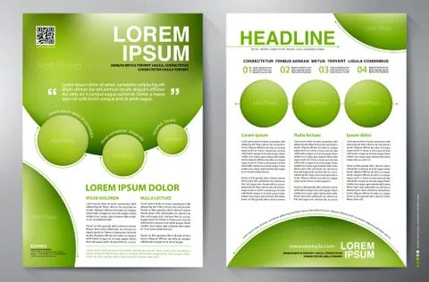Brochure design a4 vector template Stock Illustration
