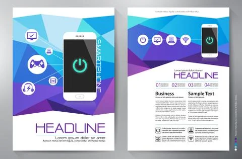 Brochure design a4 vector template Stock Illustration