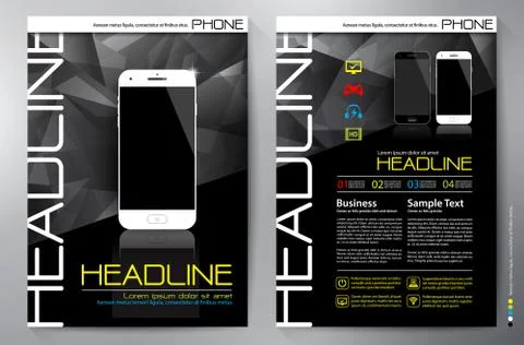 Brochure design a4 vector template Stock Illustration