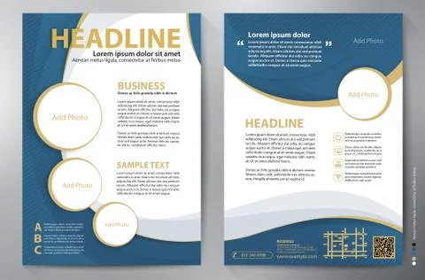 Brochure design a4 vector template Stock Illustration