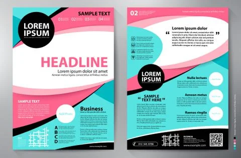 Brochure design a4 vector template. 스톡 일러스트