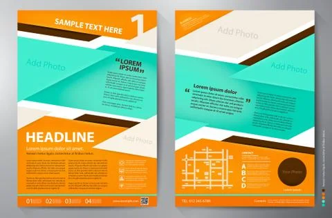 Brochure design a4 vector template. Stock Illustration