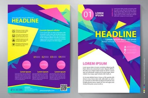 Brochure design a4 vector template Stock Illustration