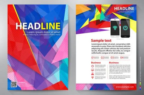 Brochure design a4 vector template Stock Illustration