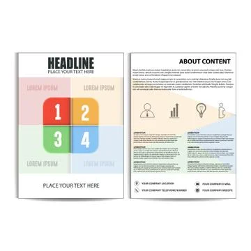 Brochure Design, Flyer Template Stock Illustration