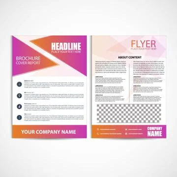 Brochure Design, Flyer Template Stock-Illustration