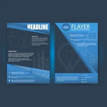 Brochure Design, Flyer Template Stock Illustration