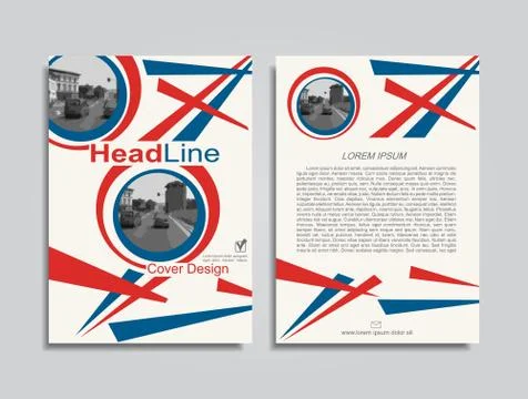 Brochure design layout with place for your data Stock Illustration
