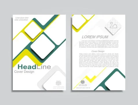 Brochure design layout with place for your data Stock Illustration