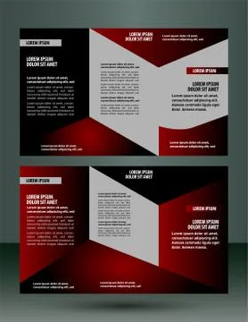 Brochure design layout template vector Stock Illustration
