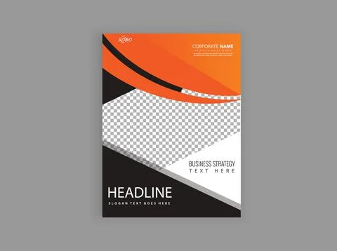 Brochure design, modern cover layout, annual report, poster, A4 flyer Stock Illustration