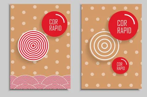 Brochure design template circles Stock Illustration