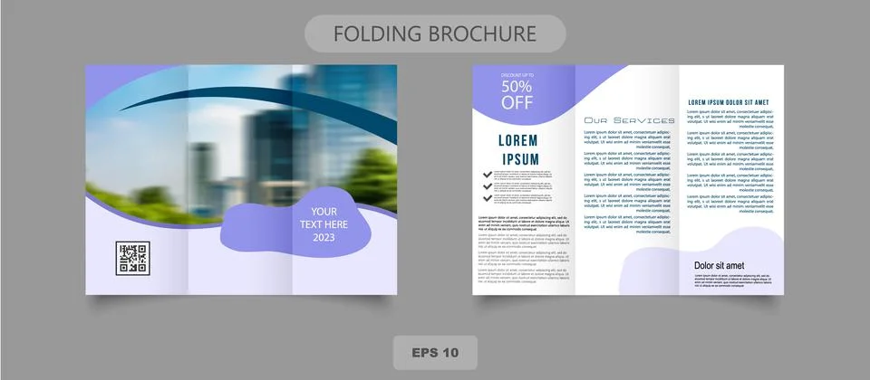 Brochure design template colored drops liquid. The minimal vector illustratio Stock Illustration