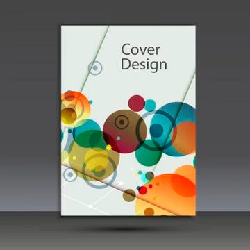 Brochure design template cover. Vector abstract round Illustrazione stock