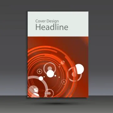 Brochure design template cover. Vector abstract round Stock Illustration