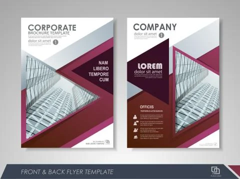 Brochure Design Template Illustrazione stock