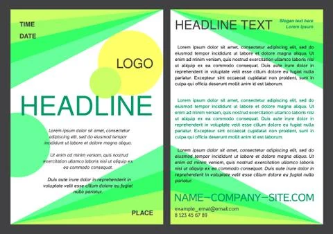 Brochure design template in vector, eps Stock Illustration