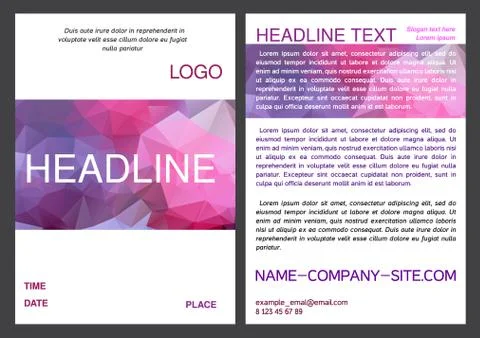 Brochure design template in vector, eps Stock Illustration