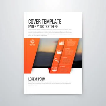 Brochure design template vector flyer Stock Illustration