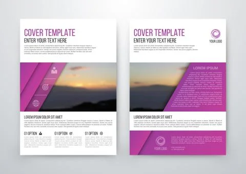 Brochure design template vector flyer Stock Illustration