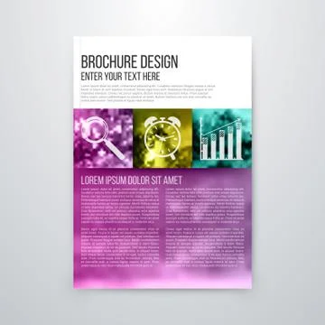 Brochure design template vector flyer Illustrazione stock