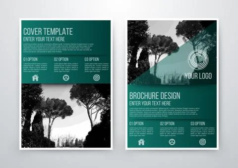Brochure design template vector flyer Stock Illustration
