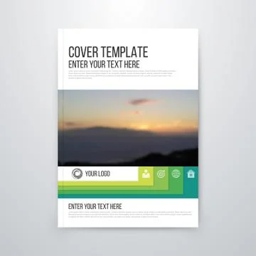 Brochure design template vector flyer Stock Illustration