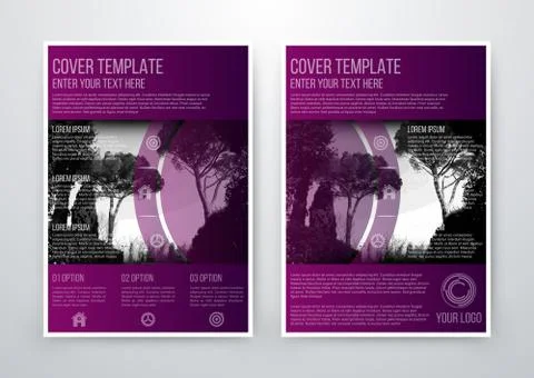 Brochure design template vector flyer Stock-Illustration
