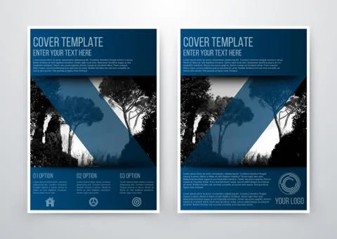 Brochure design template vector flyer Stock Illustration