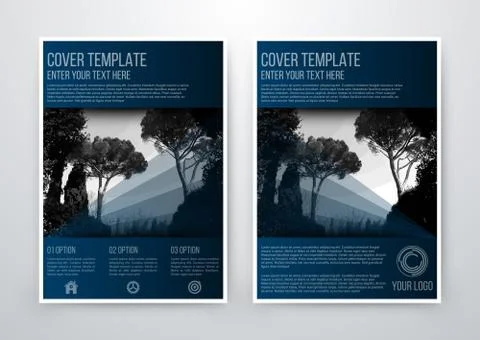 Brochure design template vector flyer Stock Illustration