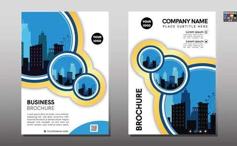 Brochure design template vector. Flyers report business magazine poster. Pres Stock Illustration