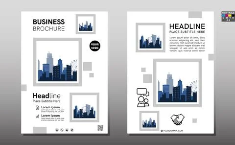 Brochure design template vector. Flyers report business magazine poster. Pres Illustrazione stock