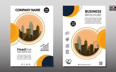 Brochure design template vector. Flyers report business magazine poster. Pres Stock Illustration
