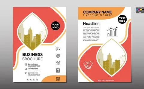 Brochure design template vector. Flyers report business magazine poster. Pres Stock Illustration