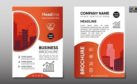 Brochure design template vector. Flyers report business magazine poster. Pres Stock Illustration